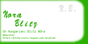 nora blitz business card